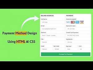 How to Create A Responsive Payment Gateway Form Design Using HTML & CSS Only