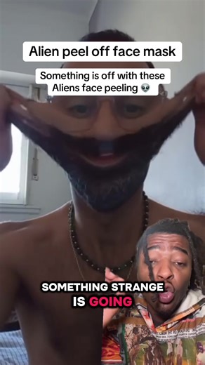 Alien peel off face mask #CapCut #aliens #blacktiktok #funny #yapper | Peel Off Face Mask
