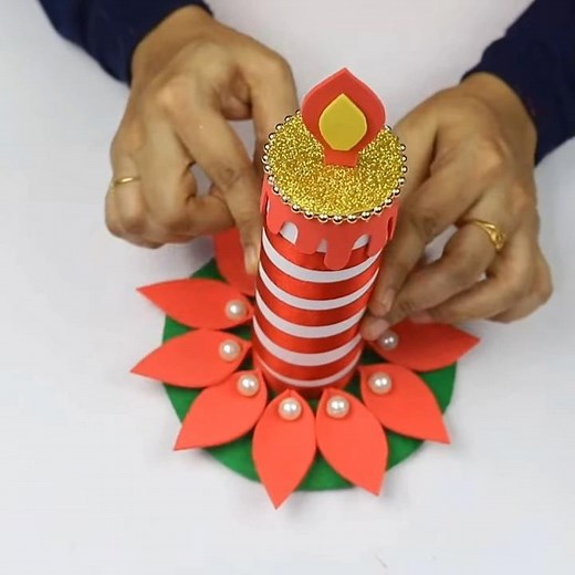 Wonderful DIY Christmas Candle 🎄🕯️☃️ #diy #candle #handmade #christmas