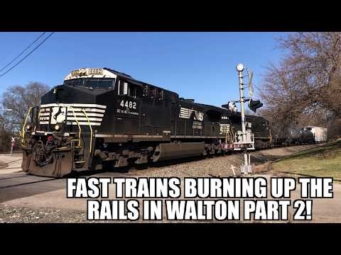 Fast trains burning up the rails in Walton! Part 2