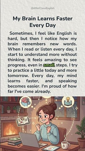 My Brain Learns Faster Every Day | English Reading and Listening Practice #englishforbeginners