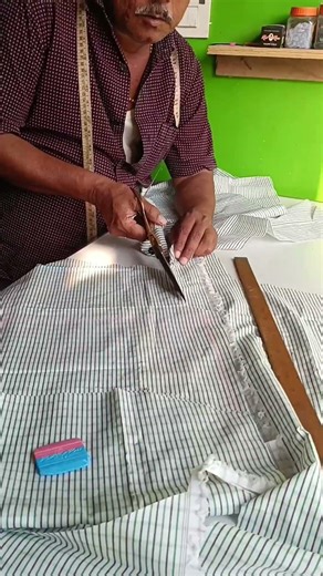 cutting shirt #tailoring #stitching #shorts #shortsfeed #youtubeshorts #trending #viral #fashion