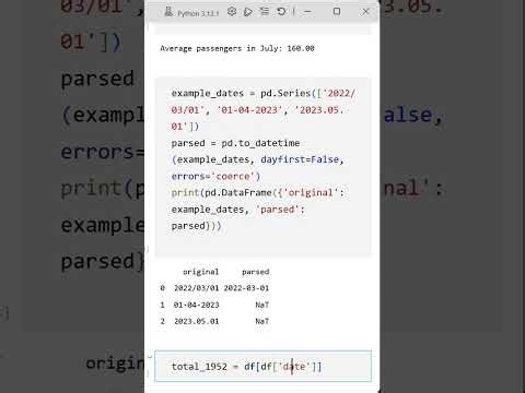 06 Practice and Real-World Dates: Filtering and Parsing in Python Pandas