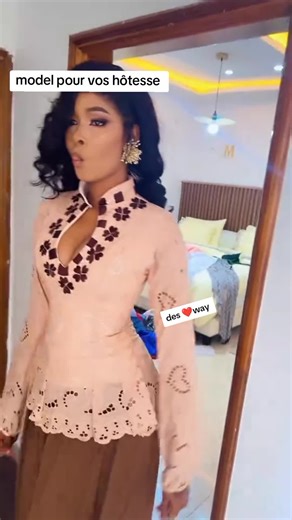model hôtesse Tabaski robe Tini mini marinière et tay bass brodé abonné aime inchallah #robe #couturetiktok #CapCut #couture #model