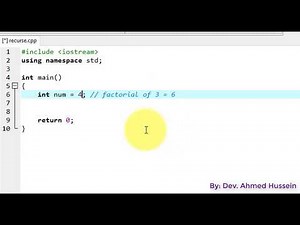 7- C++ Tutorials - Functions factorial by recursion