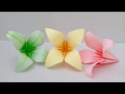 【折り紙】百合の花 [Origami] Lily flower