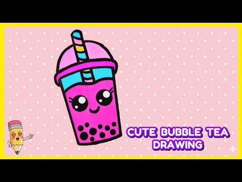 How to Draw a Cute Kawaii Bubble Tea 🧋 Easy Step-by-Step Drawing for Beginners