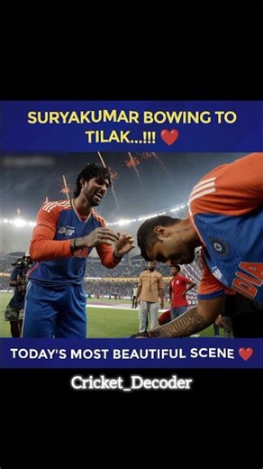 Suray Kumar Bowing To Tilak 🫡
