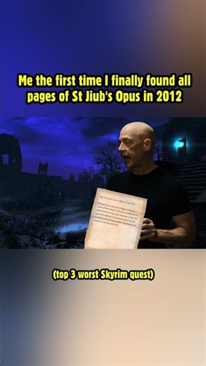 Me the first time I finally found all pages of St Jiub's Opus in 2012! #skyrim