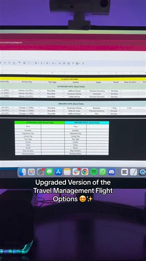 48K views · 614 reactions | FREE automated flight options tracker ✨ #travelmanagement #flightmanagement #templates #traveltracker #automatedtraveltracker #virtualassistant #freelancer #career #careertips #brayarn | Brayarn | Facebook