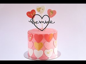 Valentine's Day Cake With Hearts Tutorial - Collaboration with Gretchen's Bakery