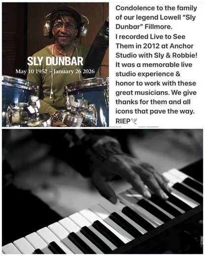 Condolence to the family of our legend Lowell “Sly Dunbar” Fillmore. I recorded Live to See Them in 2012 at Anchor Studio with Sly & Robbie! It was a memorable live studio experience & honor to work with these great musicians. We give thanks for them and all icons that pave the way. RIEP🕊️ #slydunbar #slyandrobbie #reggae #music | Capleton