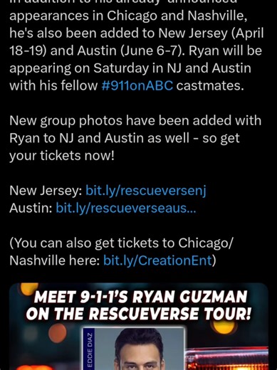 #creationentertainment #ryanguzman #buddie #911onabc | ryan guzman