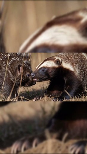 Honey Badger vs Porcupine Gets Brutal