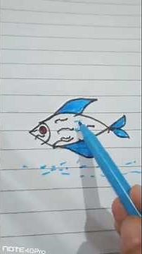 easy fish drawing ll draw and colour # art and craft