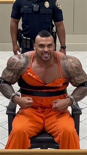 Look at These Arms!” | Mohawk Inmate Flexes Against Restraints After Life Sentence