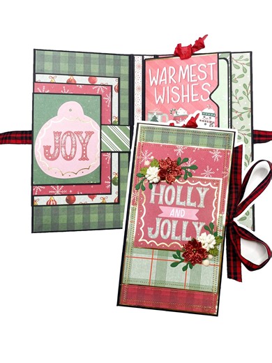 Christmas Folio Album With Middle Page and Pocket for Photos, Christmas Scrapbook Album, Xmas Album, Xmas Mini Album Handmade - Etsy