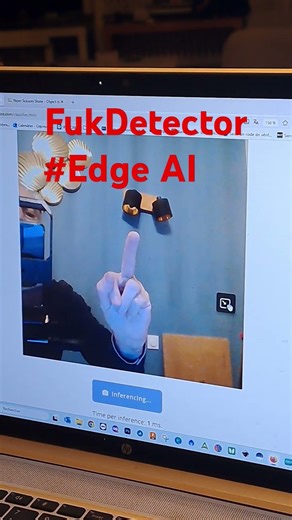 Edge Ia.... gesture détection... Fuk #science #arduinoQ #IA #edgeoftime