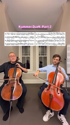 Daniel Hamin Go on Instagram: "❗️Move over 2CELLOS❗️ Introducing Toronto’s HOTTEST new cello duo: ✨CELLOS2✨ ft. Bowser Go & TheOtherGui Artus 🎶 Hire us for your weddings, funerals, and corporate events! *(lap dance & o-face = extra charge)* Kummer: 3 Cello Duets, Op.22 No. 1 - ii. Andantino FYI: 🤥 the lie was 2️⃣ — we both went to @hannseislerberlin & play on a bow made by the same maker 🐳 #kummer #duet #2cellos #cello #chambermusic #classicalmusic"