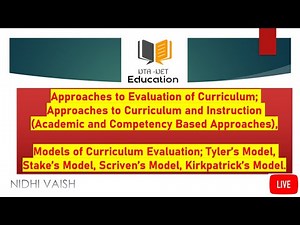 Models of Curriculum Evaluation; Tyler’s Model, Stake’s Model, Scriven’s Model, Kirkpatrick’s Model