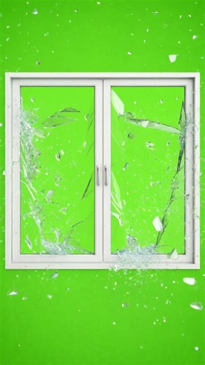 Glass Window Breaking Sound Effect (Green Screen) 🪟 Shattering Glass SFX