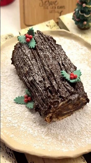 Easy Christmas Yule log recipe #recipeoftheday #easyrecipe #christmasrecipe