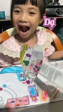 Chơi đồ cắt dán làm sticker cùng Ngân nào #dochoitreem #sticker