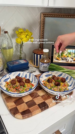 Pineapple Teriyaki Chicken Meatball Bowl — 5-Ingredient Trader Joe’s Dinner