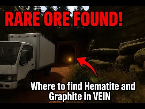 RARE ORE FOUND! The Hidden Hematite and Graphite Cave Location! - VEIN Part 10