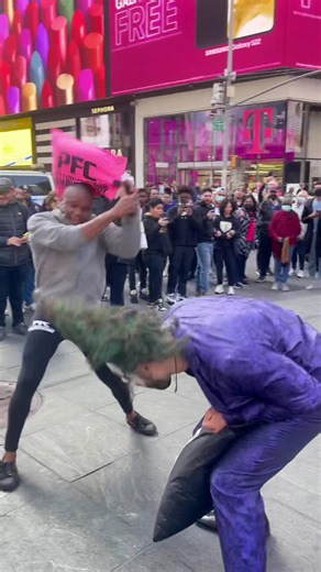 International Pillow Fight Day was WILD in Times Square 💥 watch more highlights on our YT ▶️ #professionalpillowfight #pillowfightchampionship #pfc #pillowfight