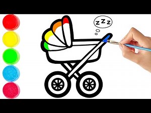 👶👶❤️How to Draw a Stroller | Step by Step | Easy Drawing for Beginners