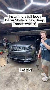 INSTALLING A BODY KIT ON A JEEP TRACKHAWK! #SHORTS