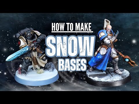 Painting Snow Bases for Warhammer