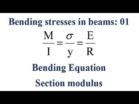 Bending stresses in beams: 01 Bending Equation and Section modulous