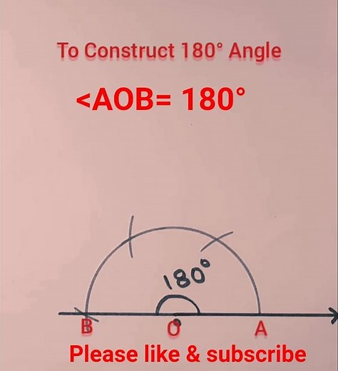 How to Construct 180° Angle with compass