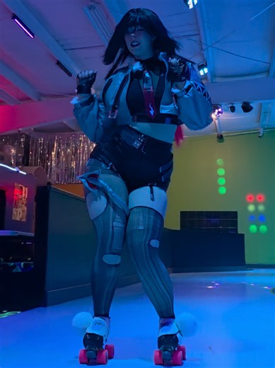 Unique Jane Doe Cosplay with a Roller Skating Twist