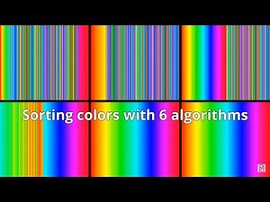 Sorting colors with 6 algorithms