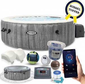 Intex Jacuzzi PureSpa Bubble Greywood 6 personnes | 216cm | Avec module Wifi (série... | bol