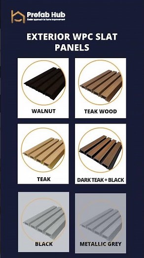 Modern & Sleek Exterior Slat Wall Panels 🖤