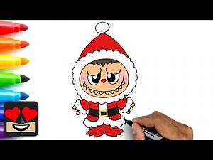 How To Draw Christmas Labubu