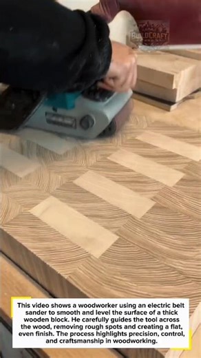 Satisfying Wood Sanding Process with Belt Sander #woodworking #tools #diy