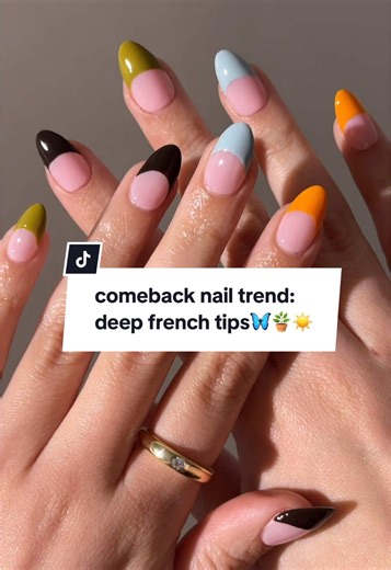 Deep French Tips Nail Trend Revival