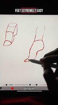 How to draw feet easily #arttips #art #beginnerarttips #drawing #howtodrawfeet