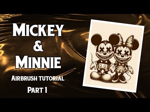 Master Mickey & Minnie in this Airbrush tutorial