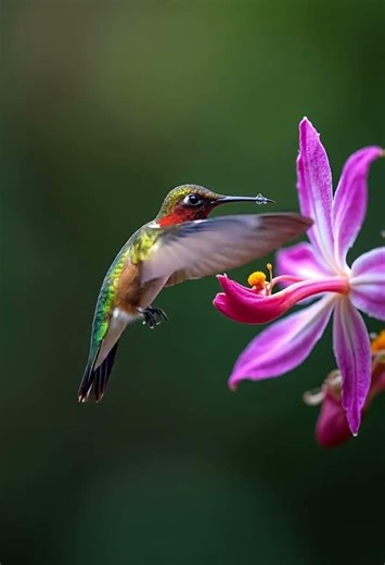 “Hummingbird Magic in Slow Motion 🌸✨”