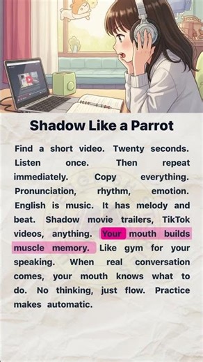 Shadow English Videos Daily🎧🦜✨ | English Reading and Listening Practice #englishforbeginners