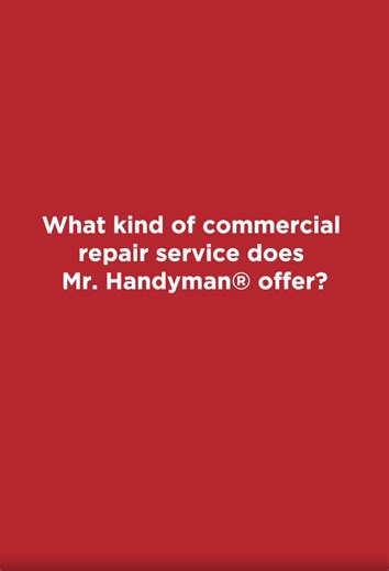 What kind of commercial repair services does Mr. Handyman® offer? From office furniture assembly to drywall repair, door fixes, ceiling tile replacements, and everything in between. Mr. Handyman is your trusted partner for reliable, professional repairs that keep your business running smoothly. 🛠️ One call takes care of it all. #MrHandyman #Neighborly #CommercialRepairs #BusinessMaintenance #FacilityServices | Mr. Handyman