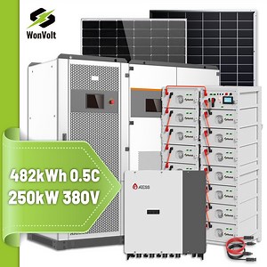[Hot Item] 250kw PV System 500kwh Battery Bank with Remote Monitoring & Control
