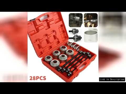 28Pcs Universal Press and Pull Sleeve Tool Kit Bush & Bearing Remover Tool Set for Car Repair Auto M