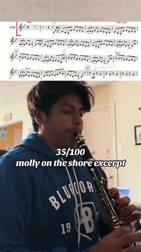 Molly on the Shore clarinet solo excerpt — 35/100 challenge